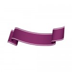 紫色のシンプルなリボンイラスト