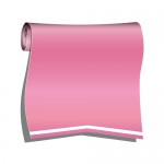 ピンク色のロールリボンイラスト