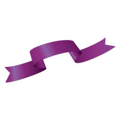 波打つ紫色のリボン・帯のイラスト